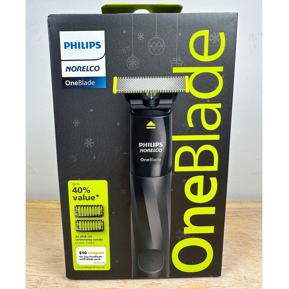Philips Norelco OneBlade Men's Wet & Dry Trimmer Shaver w/‎ 2 Trimming Combs